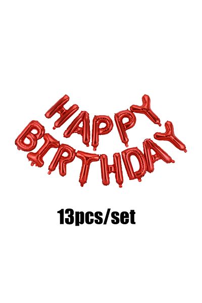 Choice Other Happy Birthday 39pcs Red Happy Birthday Letter Balloon Set, Romantic Party Scene, Birthday Par