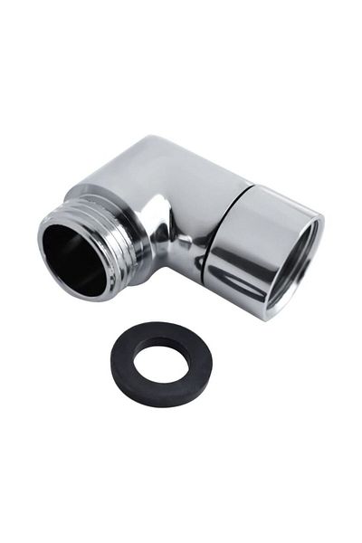 Choice 1 90 Degree Shower Head Elbow Adapter Durable Sliver Shower Arm Extension Connector