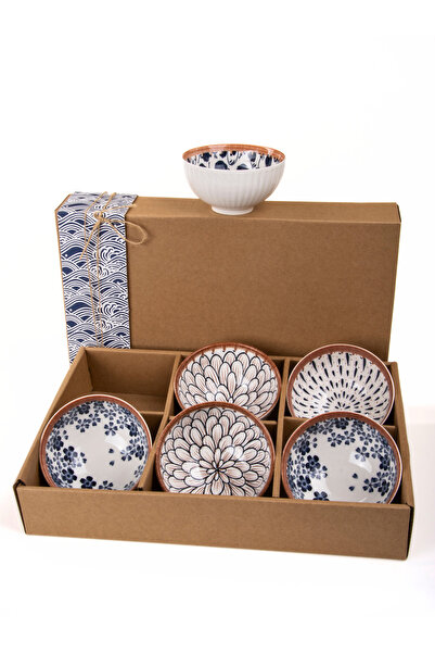 MUKKO HOME Set of 6 Porcelain Bowls 320 ml - Soup, Breakfast, Snack Gift