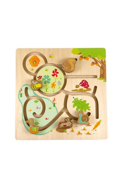 Ant Jucarie placa din lemn, animale din padure, Andreu Toys