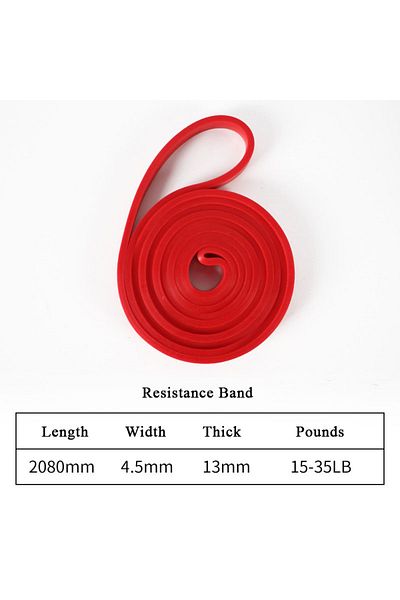 Choice red-15-35LB Heavy Duty Resistance Band Latex Elastic Belt Pull up Assist for Pilates Workout Fitness