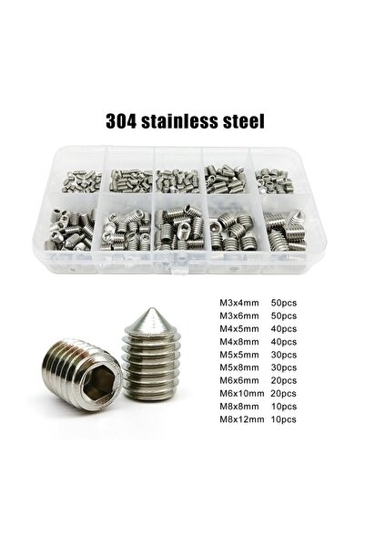 HZYUEGOU مجموعة من 300 قطعة من الفولاذ المقاوم للصدأ، مزيج من M3 إلى M8، 10 أ...