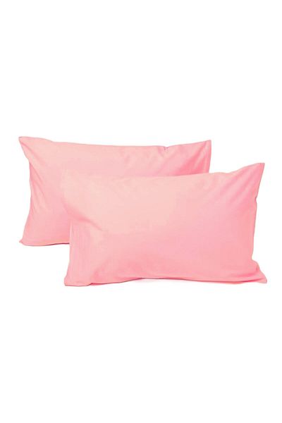 Kotonia Home Set de 2 fețe de pernă, 100% bumbac, culoare Olandina, dimensiune 50x70 cm, roz pal