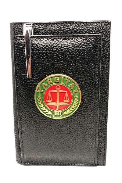 Trendcüzdan Yargitay Badge Notebook Wallet 100% Genuine Lace Leather