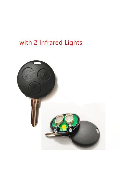 Wilongda 3 Buttons with 2 Infrared Lights 3 Button Remote Key AEC Chip 433Mhz for Mercedes Benz Smart Fortwo