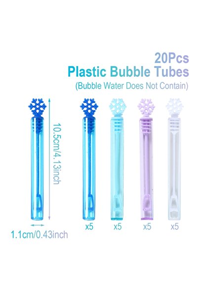 Choice1 20 قطعة 10/20 قطعة لعبة أنبوب الفقاعات على شكل تاج ندفة الثلج مع أنبو...
