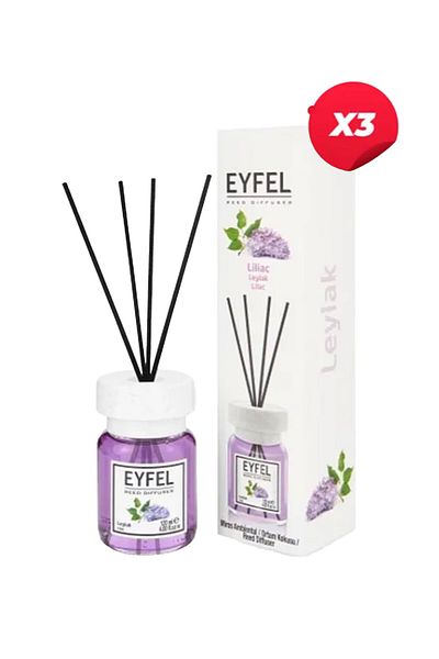 Eyfel Lilac aroma room air freshener with sticks, 120ml X3