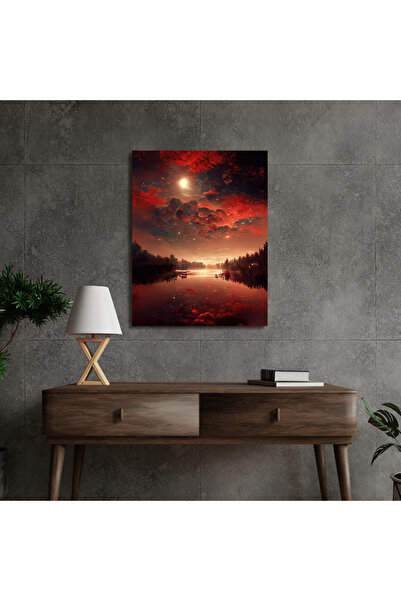 TRADE AYS Kızıl Yansımalar Kanvas Tablo