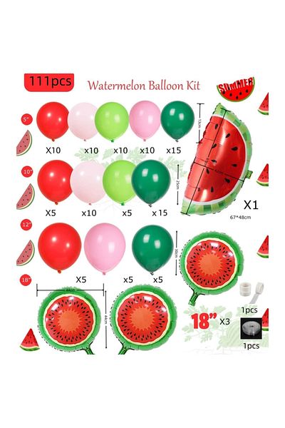 Choice Fruit As Picture 111pcs A Set Of Summer Watermelon Themed Balloon Arch Wreath Set, Birthday Party De
