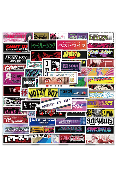 GSF 66 قطعة من ملصقات السيارات الرائعة من ماركة سباقات JDM اليابانية، والدراج...