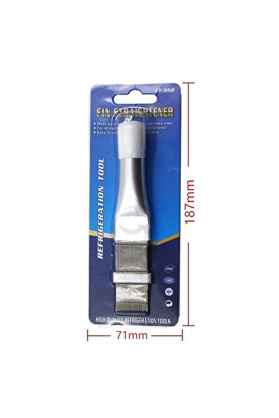 Choice1 فرشاة تنظيف زعانف المبرد المكثف المصنوعة من الفولاذ المقاوم للصدأ باللون الأبيض، مشط تنظيف زعانف مكيف الهواء وإصلاحها