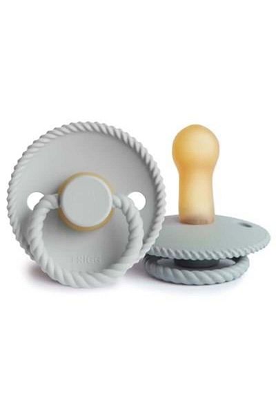 Frigg 6-18 Months French Gray/silver Gray Rope Double Rubber Pacifier
