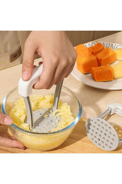 Choice White Kitchen Tools Manual Potato Masher Baby Food Potato Masher Stainless Steel Fruit Sweet Potato
