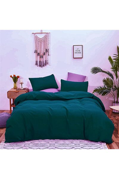 Kotonia Home bed sheet, 100% cotton, Olandina color, 220x240 cm, azure