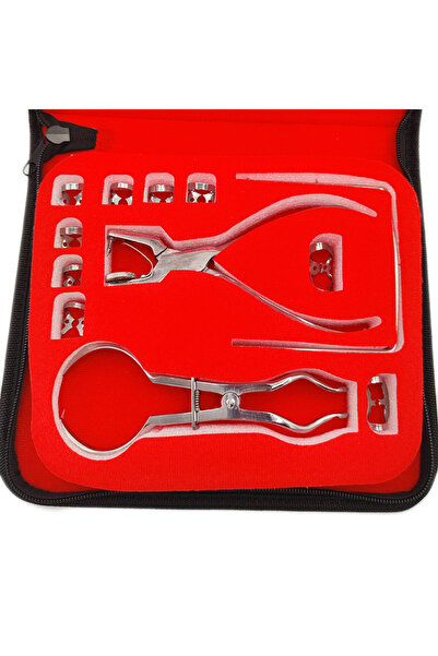 Choice مجموعة مثقب ثقب الأسنان من 12 قطعة مع مجموعة أدوات مع حقيبة جلدية كماشة لثقب طبيب الأسنان