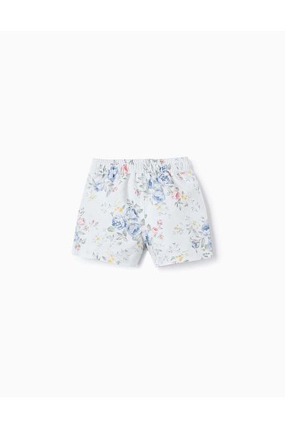 Ziddy Floral Swim Shorts UPF 80 for Baby Boys 'You&Me', White