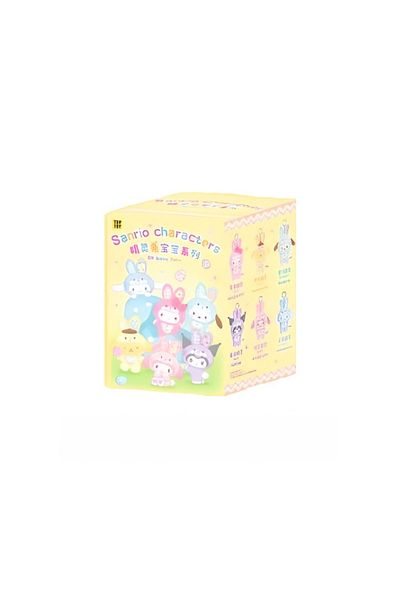 Miniso Random 1pcs Toptoy Sanrio Family Elf Rabbit Baby Series Plush Vinyl Blind Box Kuromi Cinnamoroll Hel