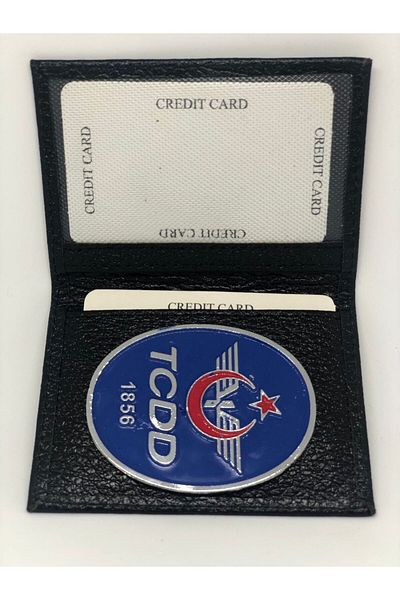 Trendcüzdan Tcdd State Railways Id Card Holder Genuine Leather