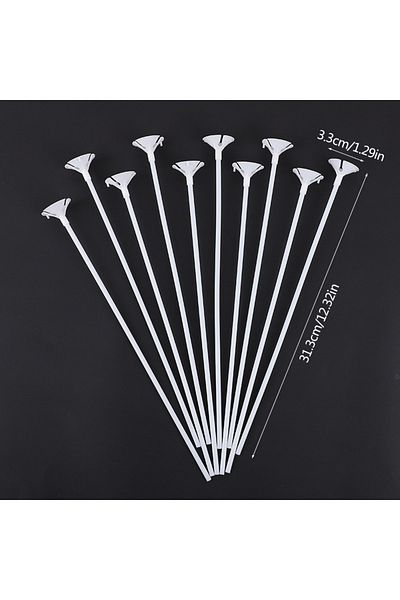 Choice 30pcs A 10/20/30/50pcs 31cm Latex Balloon Stick White Plastic Macaron Balloons Holder Cups For Weddi