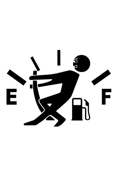 Choice ملصق غطاء خزان الوقود الأسود للرجال، استهلاك عالي للوقود، مقياس وقود فارغ، ملصقات مضحكة للسيارة S