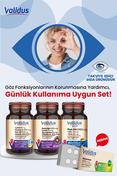 Validus Eye Set - Lutein - Eyebrighth - Omega 3 - Selenium