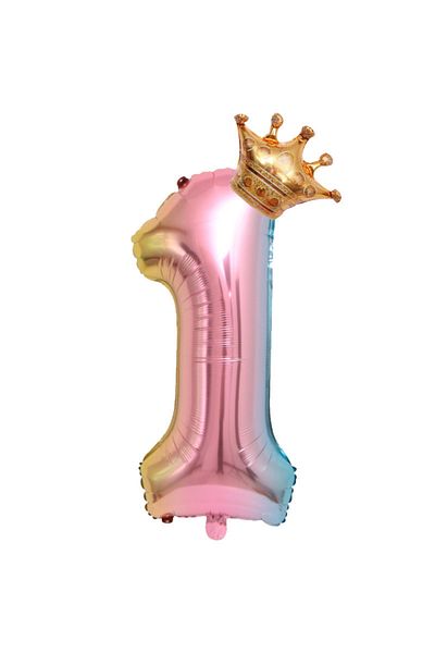 Choice Number 32inch HG9074-1 2 PCS 32 inch gradient digital balloon children's birthday decoration Number