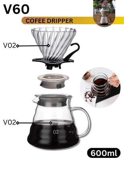 Addis Ababa Coffee Premium V60 Coffee Set – Complete Barista Kit with Grinder, Kettle, Scale, and Accessories