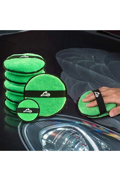 Choice 5pc 5Piece Microfiber Car Wax Applicator Pad Belt Design for Easy Control to Apply Wax and Polish F