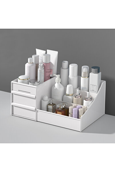 Choice 9-bin In WHITE New Drawer Makeup Storage Box Dormitory Finishing Plast...