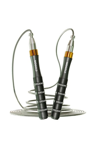 Choice T20-black Self-locking Bearing Skipping Rope, Suitable For Human Aerobics, Aluminum Alloy Handle, Ad