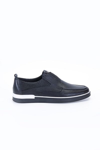 Vantaggio Ανδρικά παπούτσια Jabari Black Loafer από γνήσιο δέρμα