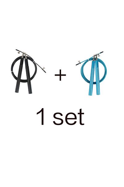 Choice 1set 1pc/1setjump Rope 360° Swivel Ball Bearing Adjustable Steel Coated Rope Workout Fitness Trainin