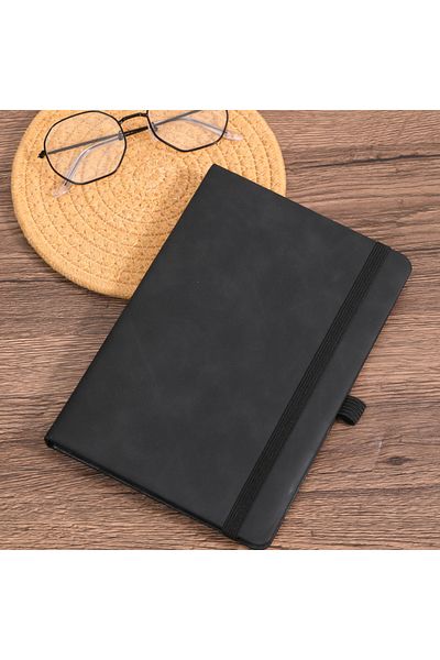 Choice A5 Black Vintage A5 Leather Strap Notebook With Leather Notebook Cover, Personalized Soft Cover, And