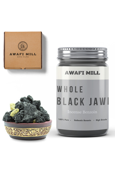 AWAFI MILL جاوي أسود | بنزوين كامل - زجاجة ١٠٠ غرام / ٣.٥ أونصة