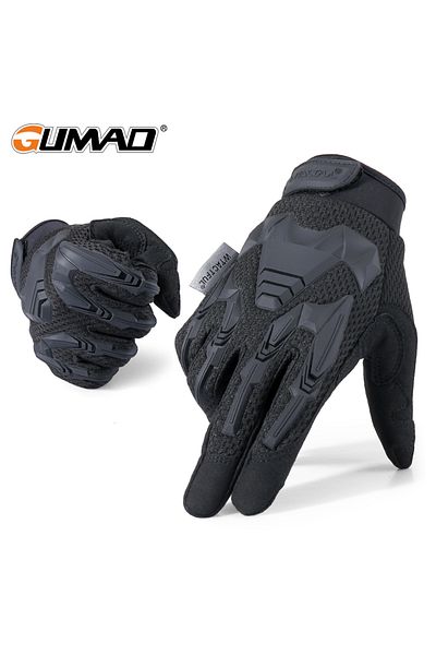 GUMAO XL Black Tactical Gloves Touch Screen Cycling Outdoor Hunting Hiking Climbing Sport Combat Shooting