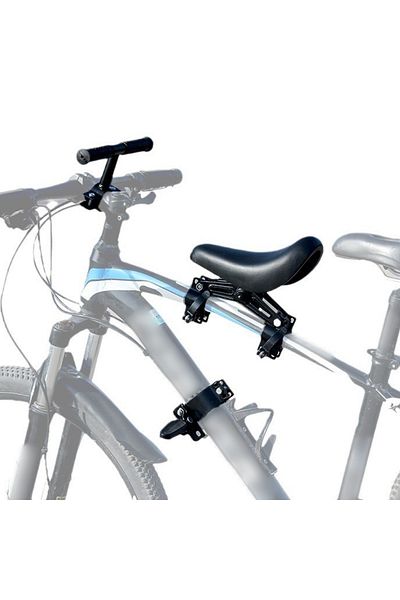 LIXADA Black Front Mounted Bicycle Seats With Handlebars And Foot Pedals For Kids Children