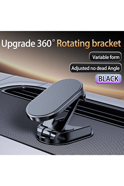 Choice حامل هاتف مغناطيسي للسيارة أسود يدور 360 درجة قابل للتعديل مع نظام تحد...