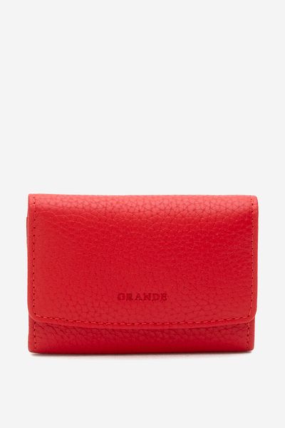 Grande Gd 841 Real Leather Card Holder Red