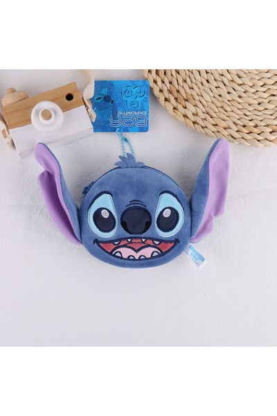 Miniso A Cartoon Disney Stitch Cute Anime Plush Purse Coin Bag Card Bag Backpack Pendant Student Portable .