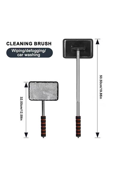 Choice black Car Front Windshield Defogging Brush Telescopic Long handle Car Household Glass Clean Brushes