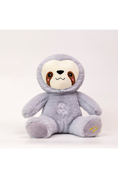 Choice دمية كسلان مهدئة من القطيفة باللون الرمادي مقاس 25 سم، لعبة دب يتنفس م...