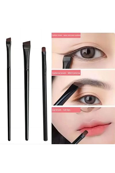 Choice 3pcs 3PCS Eyeliner Eyebrow Contour Makeup Brush Super Soft Fiber Comfortable Grip Soft And Natural M