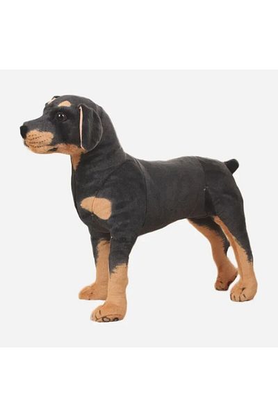 Choice Black 32cm Lifelike Dog Plush Toy Realistic Stuffed Animals Rottweiler Dog Plush Toys Kids Toys Gift