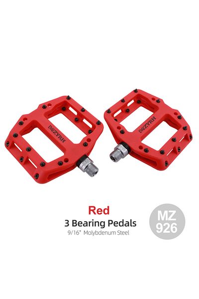 MZYRH Mz926 Red Bicycle Pedal Anti-slip Ultralight Nylon Mtb Mountain Bike Pedal Sealed Bearings Ped