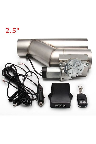 Choice 2.5 inch Universal 2.5'' 3" Electric Exhaust Cutout Valve Y Pipe Exhaust Pipe Single Valve System w