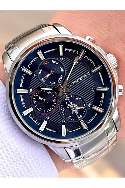 U.S. Polo Assn. U.S.Polo Assn Steel Cord Inner Functions Active 5 Atm Water Resistant Men's Wristwatch Uspa.Fs1016.0