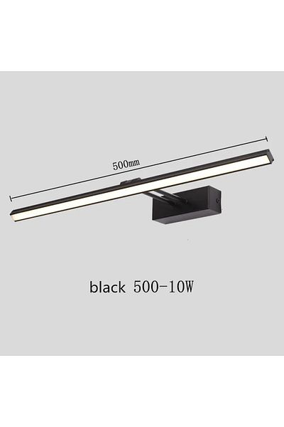 Choice White Light 6000k 10w Black 50cm Bath Mirrors Bathroom Vanity Waterproof Led Light Mirror Lamp For M