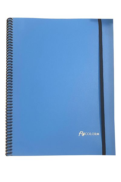 FLY COLOR Spiral Presentation File 40 Pack Blue