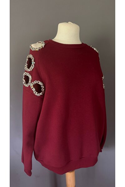 Kübra Tekin Boncuk İşlemeli Tasarım Sweatshirt