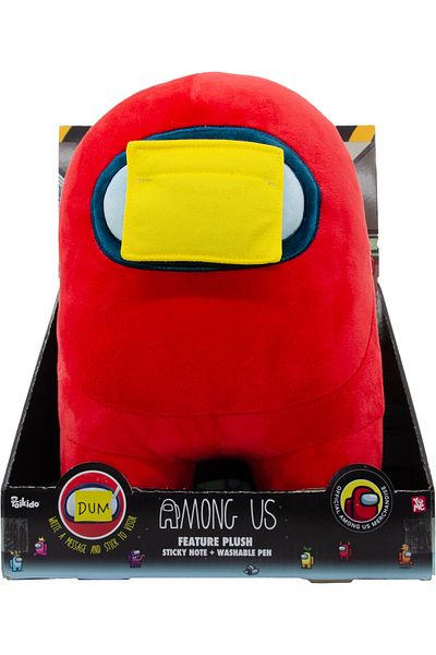 AMONG US Official 12-Inches with Sticky Note Plush Toy and Washable Pen | Soft Toy | Gift for Kids